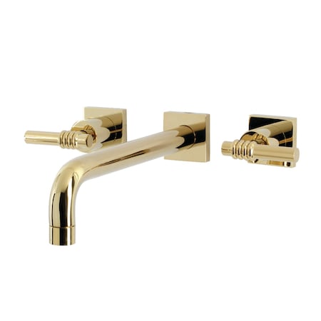 Kingston Brass KS6022ML Wall Mount Tub Faucet, Polished Brass KS6022ML